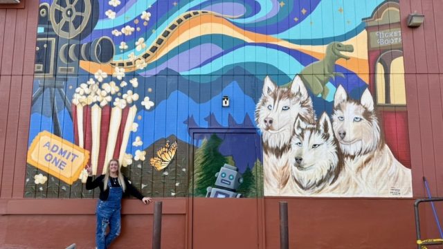The Strand Theatre, Old Forge NY (mural featured in documentary). Photo provided by Angela DeCarlis.