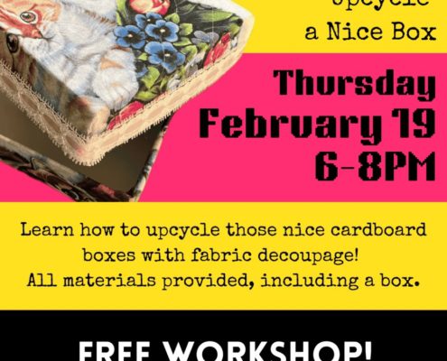 Fabric Decoupage’ Upcycle a nice box