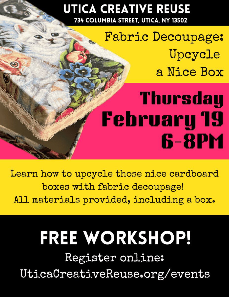 Fabric Decoupage: Upcycle a Nice Box