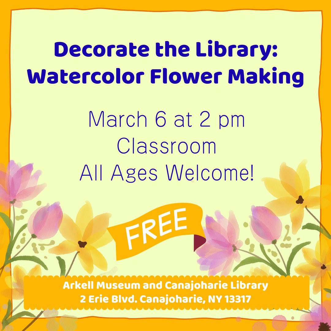 Decorate the Library: Watercolor Flower Making