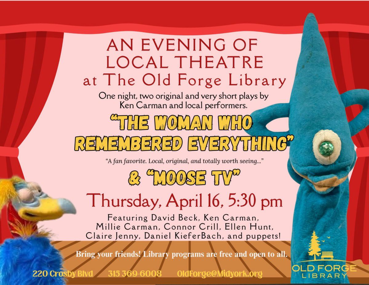 An Evening of Local Theater at the Old Forge Library