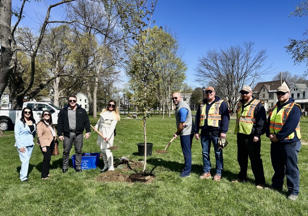 Kaitlyn Benedetto NYS Licensed Real Estate Agent with the Dana Lauren Team of River Hills Properties, Nicole Ingerick NYS Licensed Real Estate Agent with the Dana Lauren Team of River Hills Properties, Rod Pelton NYS Licensed Real Estate Agent with the Dana Lauren Team of River Hills Properties, Dana Chirillo Associate Broker of the Dana Lauren Team of River Hills Properties, Mayor Jeff Lanigan City of Rome, Tom Jones Superintendent of Streets City of Rome, Rich Croniser DPW City of Rome, and Colin Jessop DPW City of Rome.