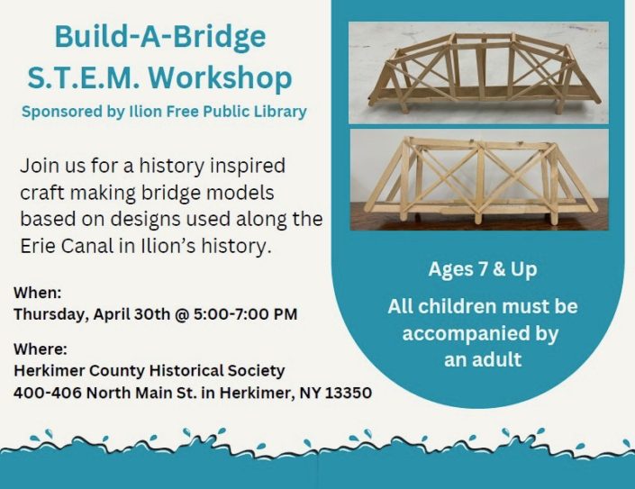 Build-a-Bridge STEM Workshop presented by the Herkimer County Historical Society