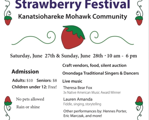 Kanatsiohareke Mohawk Community Strawberry Festival Flier