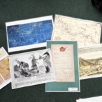 Materials included in the “Colonial Life” Outreach Kit include reproduced historical documents, maps, illustrations and educational resources focused on colonial and Revolutionary-era history in Montgomery County.