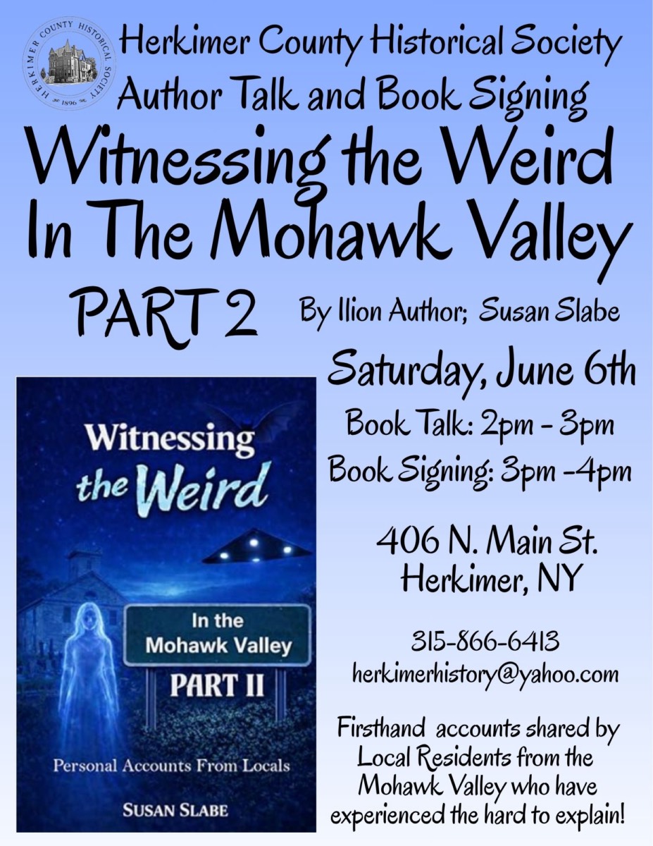 “Witnessing the Weird in the Mohawk Valley, Book 2” – Author Talk & Book Signing