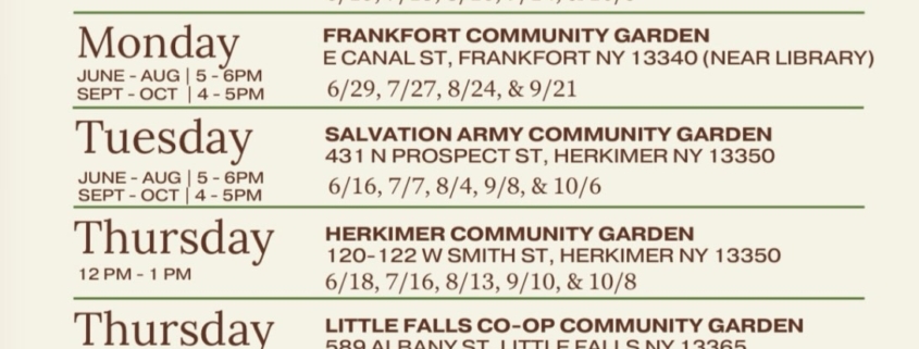 Herkimer County Veggie Van and From the Ground Up Program