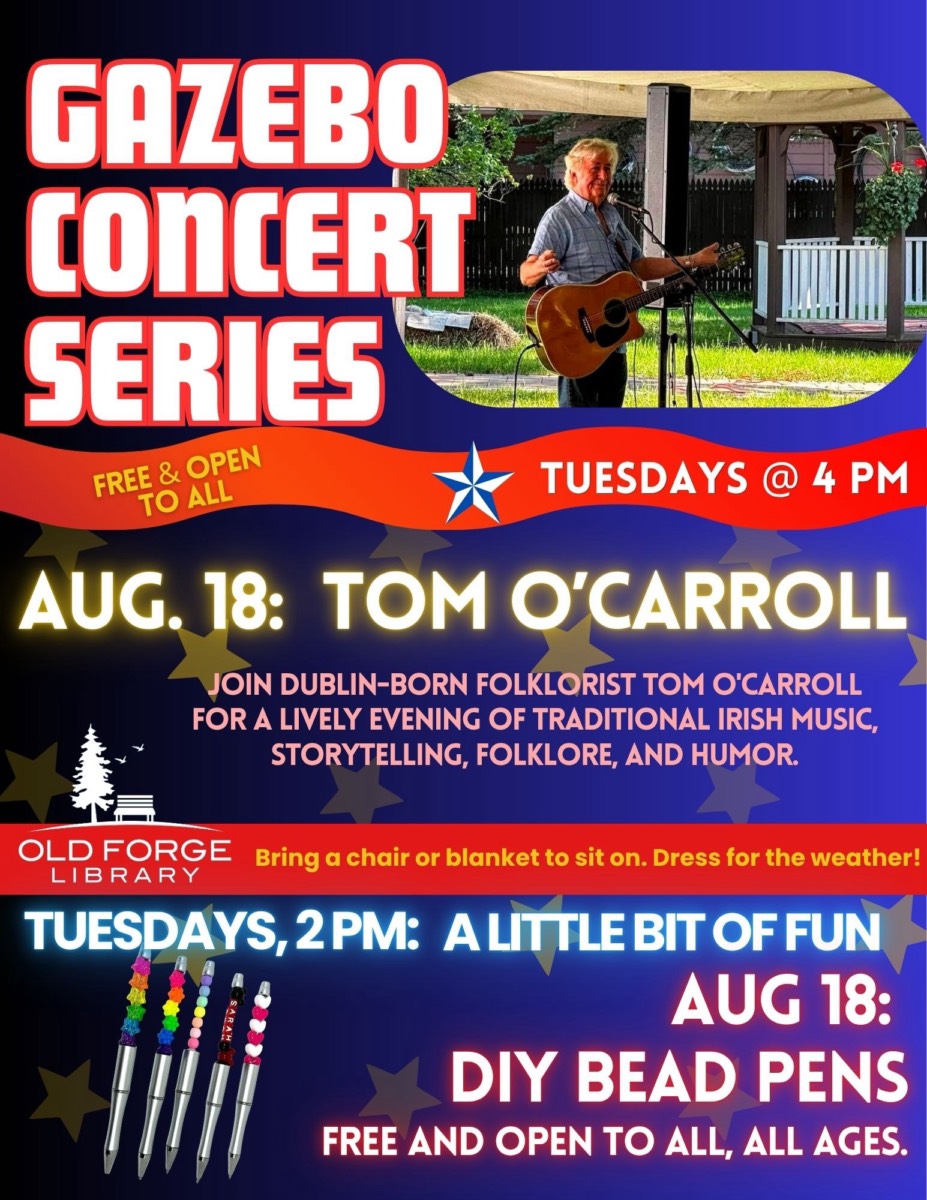 Old Forge Library Gazebo Concert Series: Tom O'Carroll