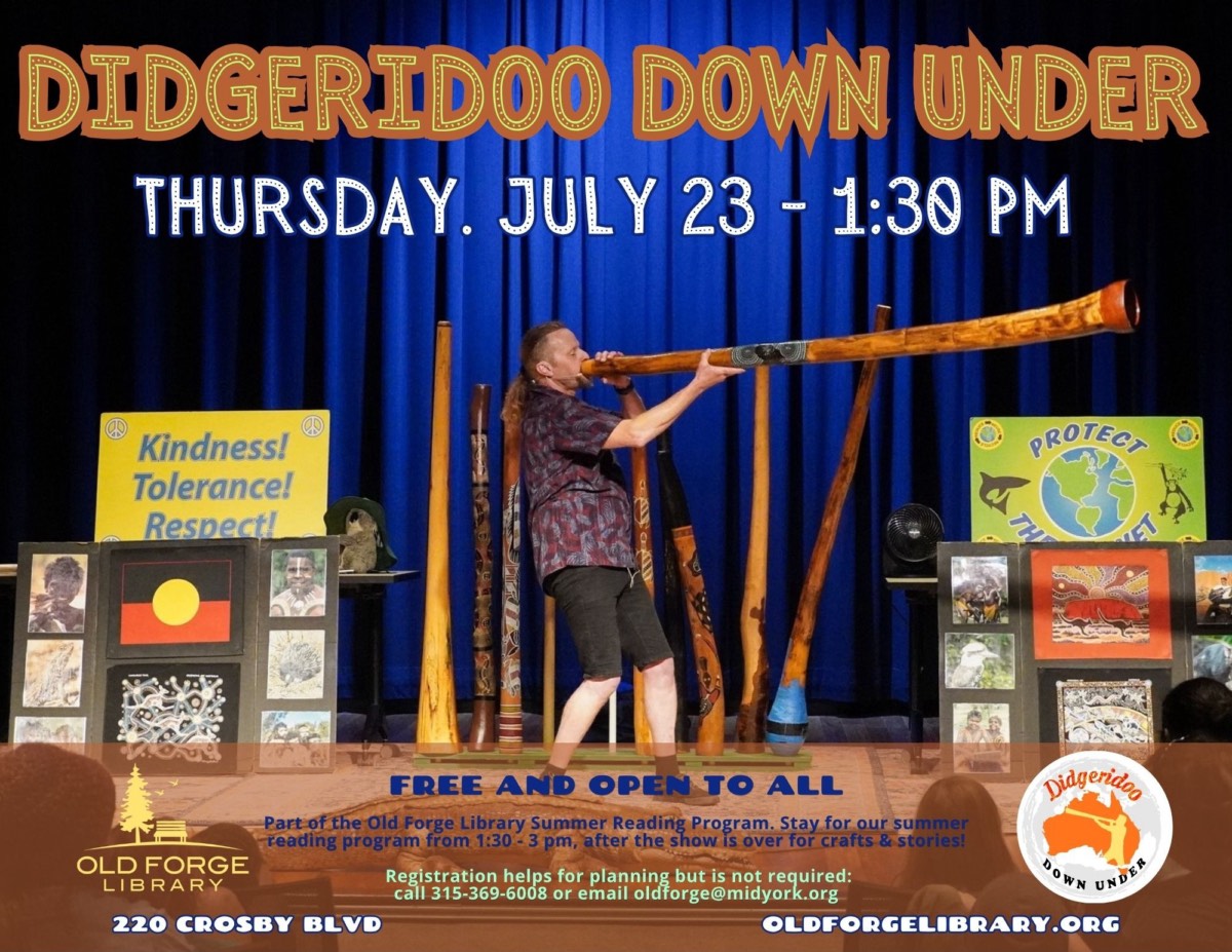 Summer Reading at the Old Forge Library: Didgeridoo Down Under