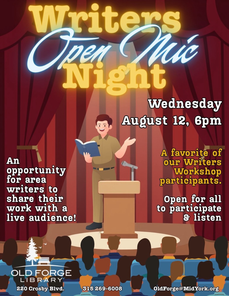 Open Mic for Writers Returns to the Old Forge Library