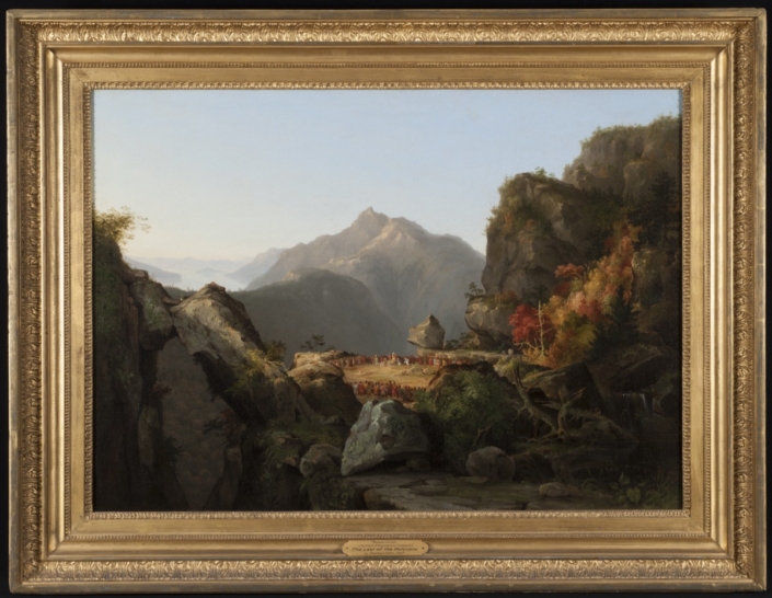 Landscape Scene from "The Last of the Mohicans," 1827, Thomas Cole, oil on canvas, Fenimore Art Museum, Cooperstown, New York, Gift of Stephen C. Clark. N0194.1961. Photograph by Richard Walker.