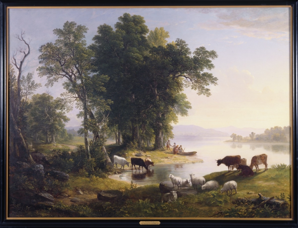 Hudson River Looking Toward the Catskills, 1847, Asher Brown Durand, oil on canvas, Fenimore Art Museum, Cooperstown, New York, Gift of Stephen C. Clark. N0391.1955. Photograph by Richard Walker.