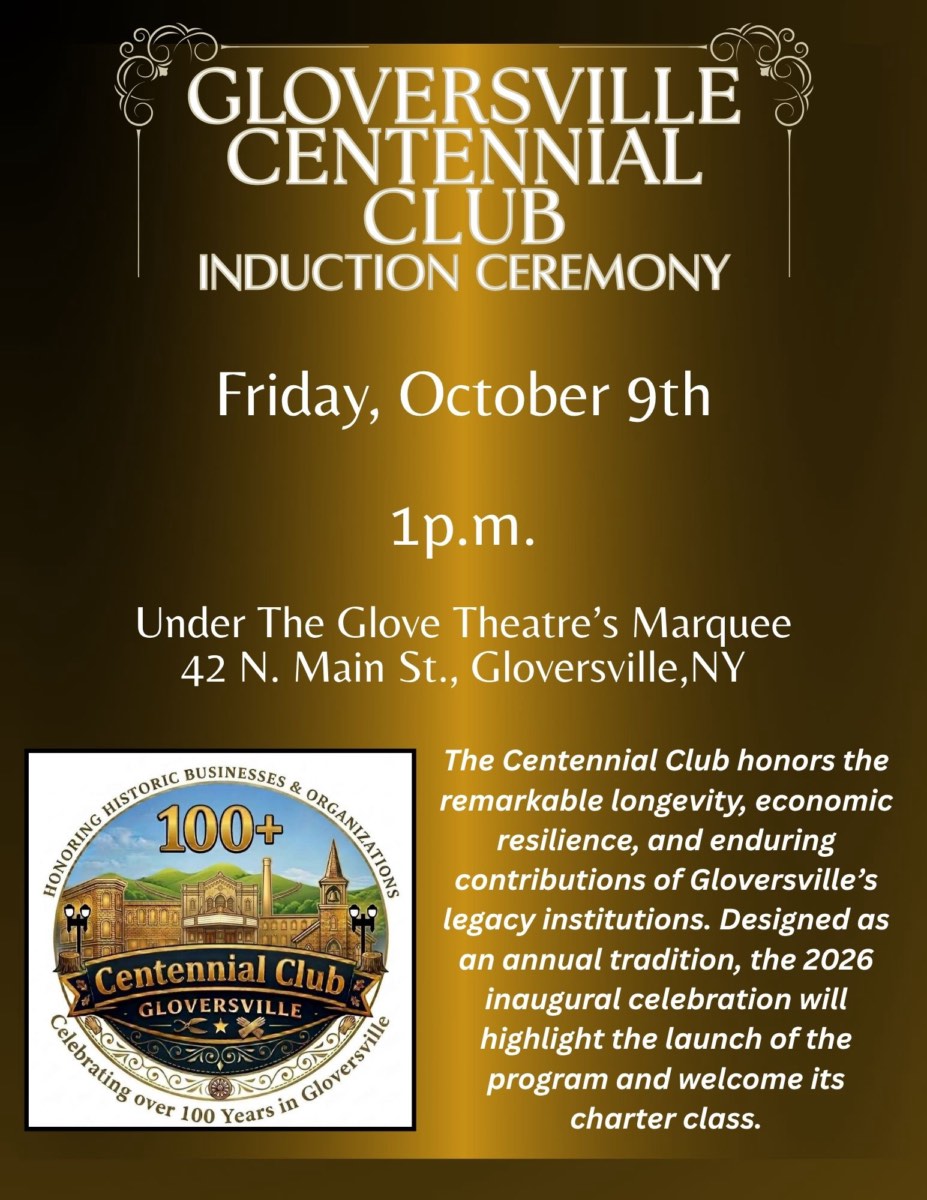 Inaugural Gloversville Centennial Club Inductees Announcement Ceremony